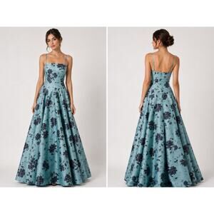 Emilia Wickstead Isella Floral Duchess Satin Gown UK8/US4